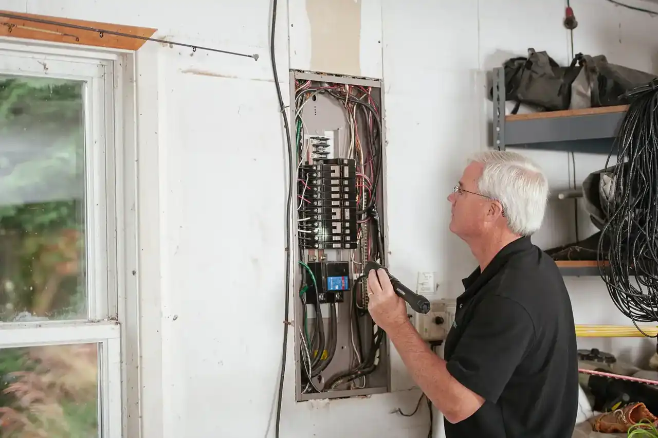 Técnico inspeccionando el panel de control de un calentador de agua con un código de error, ilustrando Error A3 en calentador Ariston: causas, riesgo y solución