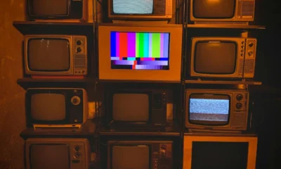 Pantalla de TV con mala imagen Bad image TD Systems TV, interferencias visibles